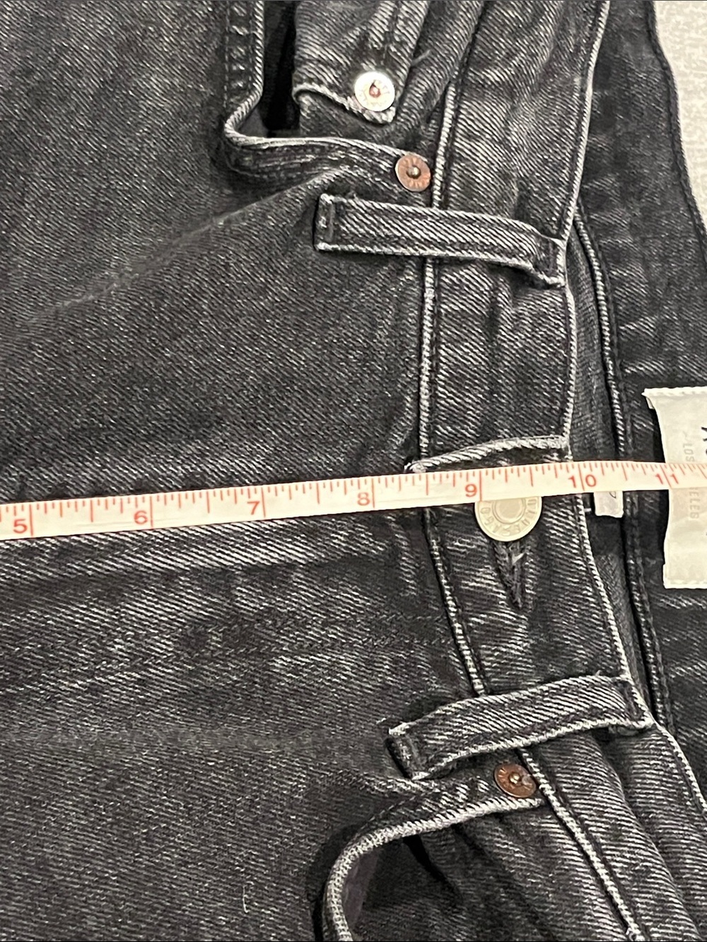 AGOLDE Lyle, slim, straight leg black denim jeans, size 27. - Picture 9 of 11